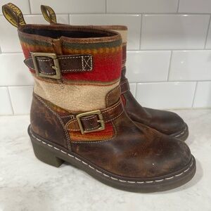 Dr. Martens Pendleton collab Boots in Brown and Red